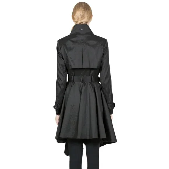Belle Fare Elegant Black Trench Coat | Boutique - Picture 2 of 8